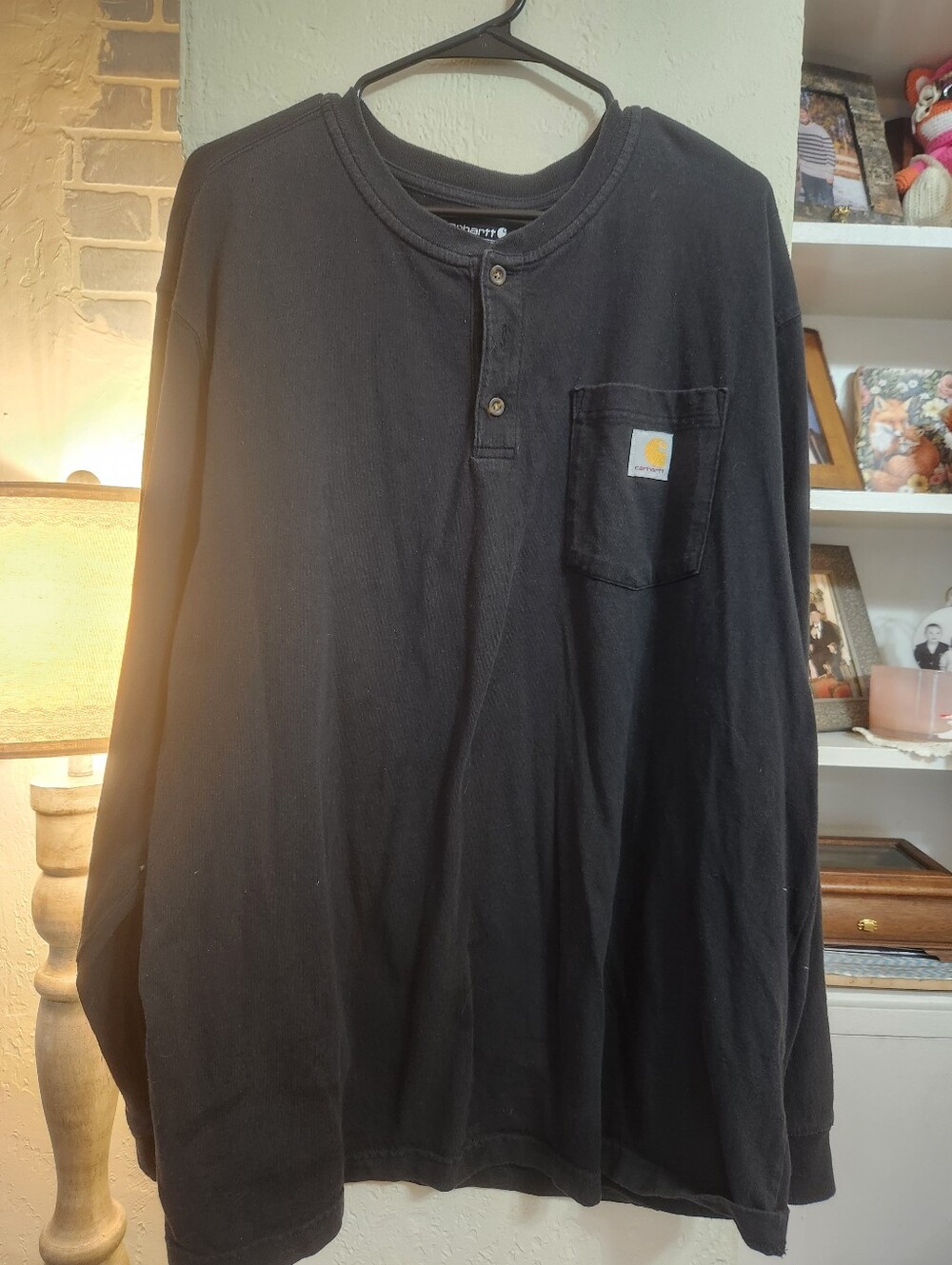 Carhartt Long Sleeve T- Shirt Loose Fit With 2 Button Closure Size Xl